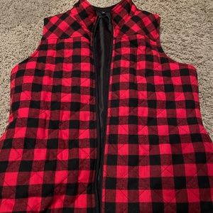 Buffalo plaid vest